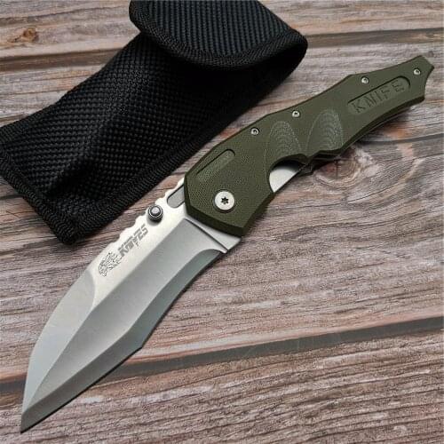 SR 7CR13 stainless steel jungle survival knife mountaineering hiking high hardness folding knife self-defense tool