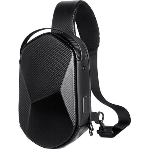 SUUTOOP Mens Fashion Multifunction USB Crossbody Bag Shoulder Bag Man Waterproof Travel Sling Messenger Pack Chest Bag for Male