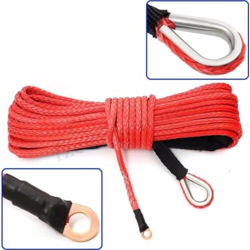 15M 7000LBs Winch Rope String Line Cable With Sheath Synthetic Towing Rope Car Wash Maintenance String for ATV UTV Off-Road