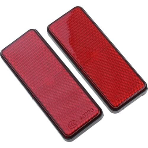 Bicycle Side Rectangle Reflectors Red Motorcycle ATV Dirt Bike Motor Scooter Left And Right Decorative Panels Durable