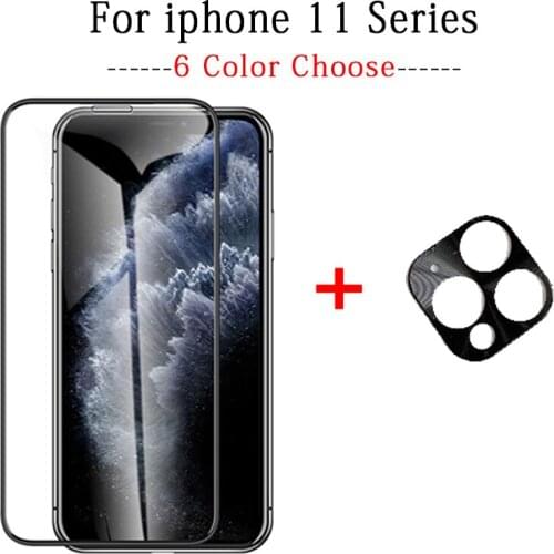2 in 1 Protective Glass For iphone 11 Pro Max Tempered Glass For iphone 11 Pro Screen Protector Camera Ring For iphone 11 Glass