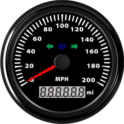 1pc New Arrival 85mm 0-200MPH GPS Speedometers Speed Mileometers Auto Gauges Devices with Left and Right Turn Left Function