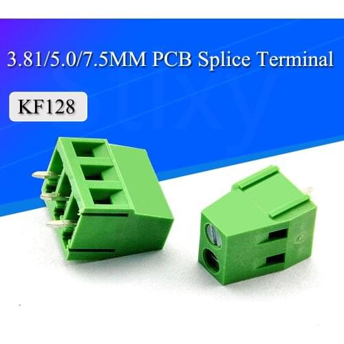 10PCS KF128-2P KF128-3P 3.81 5.0 7.5MM PCB Screw Terminal Block Splice Terminal KF120-2.54 DG308 MG128 Stlxy