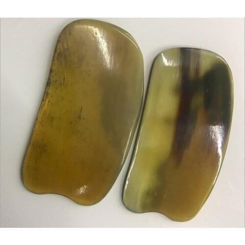 10pcs Natural Horn Scraping Plate Gua Sha Board SPA Massage Tool OX Horn Chinese Traditional Body Massager Acupuncture Scraper