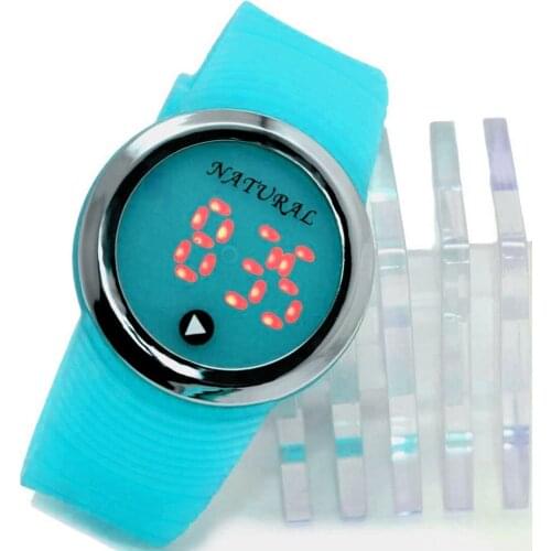 10PCS./Lots WSDW418 Cheap Price Good Quality Jelly Silicone Colorful LED Digital Slim Watch For Party Present