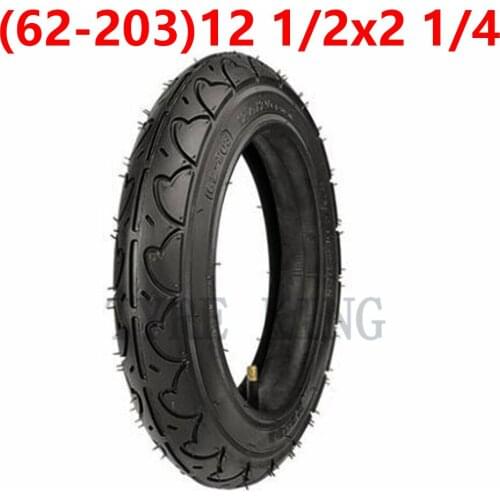 12 1/2x2 1/4(62-203) Inner and Outer Tyre 12 1/2x2 1/4 Pneumatic Wheel Tire for Children Bicycle. Folding Bicycle Accessories