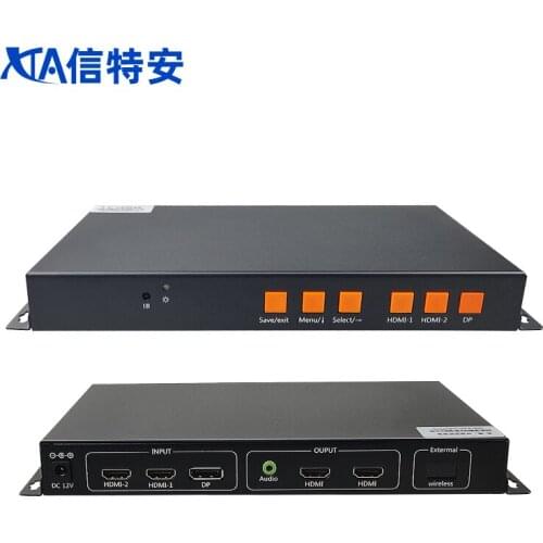 2 channels video wall processor Point-to-point multi-screen stitching HDMI 1x2 2x1 With fusion software