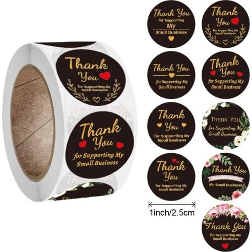 500pcs Thank you for supporting my small business Stickers Scrapbooking Stickers Birthday Wedding Party Gift Decorations Labels