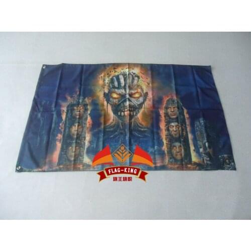 Angkor Wat Halloween flag,90*150CM, 100% polyester spirit festival Human skeleton banner