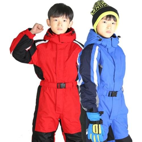 Kids Winter Ski Snowsuit Waterproof Windproof Snowboard Children Outerwear Coat For Boys Girls 2-14 Years Overalls Snow Wear
