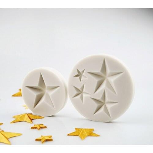 DIY Star Dry Pez Fondant Silicone Mold Candle Chocolate Soap Candy Wedding Cupcake Decorating Kitchen Tool