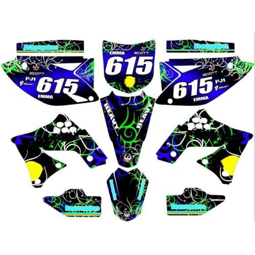 Full set of 3M Stickers kits Motorcycle Graphics Backgrounds Decals For Kawasaki KX250F KXF250 2009 2010 2011 2012 KXF 250 KXF