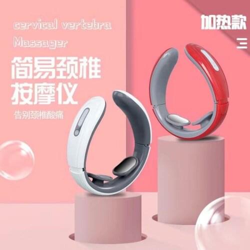 Electric pulse back and neck massager far infrared heating pain relief tool healthcare relaxation