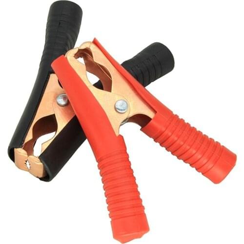 Hot Copper-Plated All-Inclusive Black And Red Spring Car Clamps Crocodile Clip 100A Aligator Small Cable Battery Alligator Clips