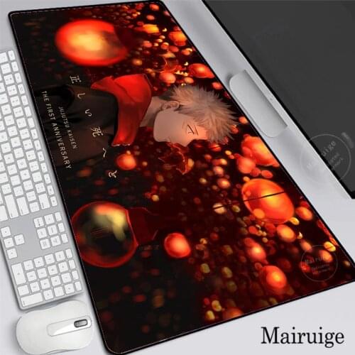 Anime Jujutsu Kaisen Mouse Pad Desk Mat Large XXLGenshin Impact Mousepad Gaming Accessoroes Laptop Gamer Waterproof Keyboard