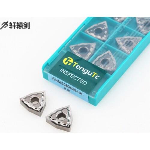 10pcs WNMG080402 WNMG080404 WNMG080408 HA K10 Carbide Blade Processing Aluminum Turning Tool
