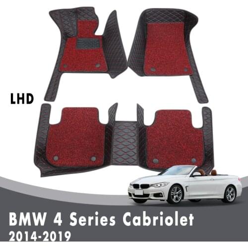Carpets For BMW 4 Series Cabriolet 2019 2018 2017 2016 2015 2014 Double Layer Wire Loop Car Floor Mats Interior Accessories Rugs