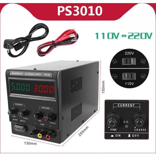 DC Lab Adjustable Switching Power Supply 30V 10A 60V 5A Voltage Regulator 110V 220V 4 Digital Display Black Adjustable Source