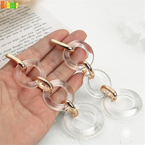 Kshmir Fashion earrings Acrylic size circle long earrings exaggerated vintage stud earrings feminine jewelry gift 2021