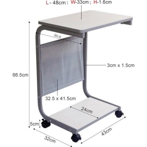 48*33CM Fashion Multi-purpose Mobile Laptop desks Modern Bedside desk New Notebook computer Desk