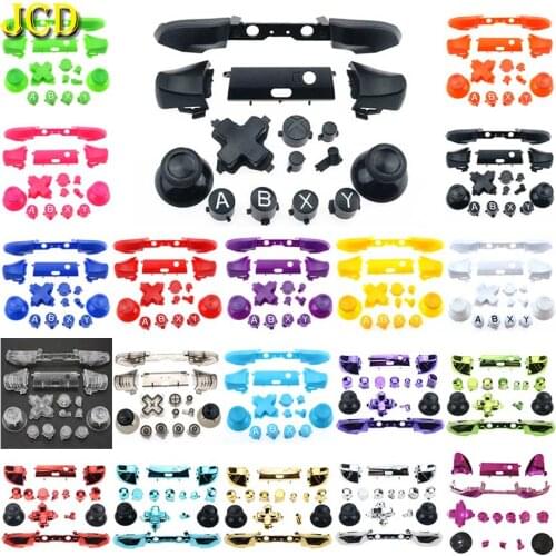 JCD Full Buttons Set Kits For Microsoft XboxOne S Slim Controller Joystick Cap Bumper Trigger Analog Stick D-pad ABXY Buttons