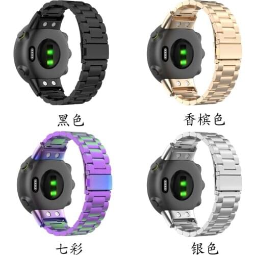 Stainless Steel Watch Band Wrist Strap for -Garmin Forerunner 45 45S Swim 2 E15E