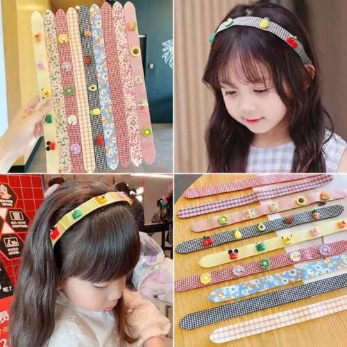 2022New Cute Selling Sweet Cartoon Children Princess Broken Hair Bangs Headband Magic Stickers Hair Accessories Headwear