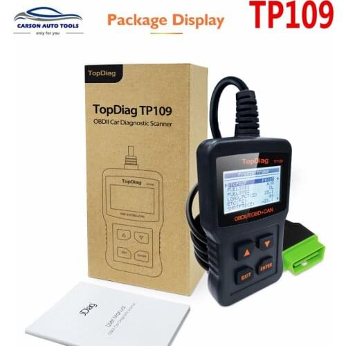 Original JDIag TP109 OBD2 Scanner Automotive Engine Fault Code Reader CAN Diagnostic Scanning Tool for Compatible EOBD Vehicles