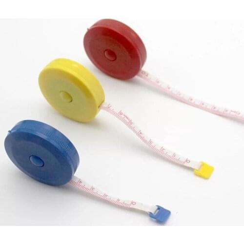 Portable 1.5m Retractable Ruler Mini Ruler Colorful Cute Design Great for Travel Camping Sewing Retractable Tape Wood Measure