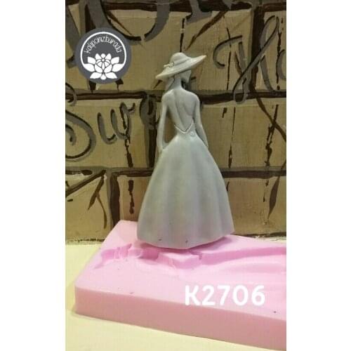 The woman with hat silicone mold