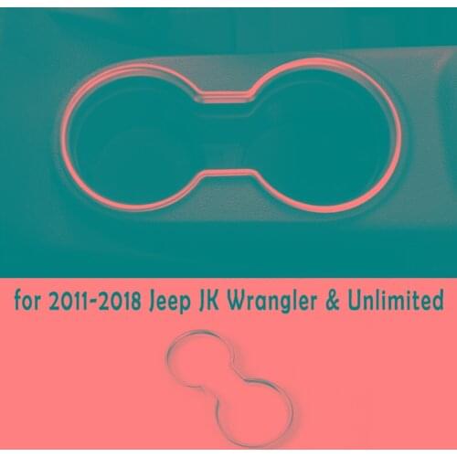 Replacement Cup Holder Trim Silver ABS Chrome Console For Jeep JK Wrangler & Unlimited