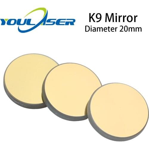 Diameter 20mm K9 CO2 laser reflection mirror glassmaterial with golden coating for laser engraver cutting Machine