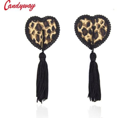 2 styles Sexy charm Women Milk Paste Tassel decorate Heart Shape Paste Breast Bra Nipple Cover Adhesive erotic lingerie Stickers