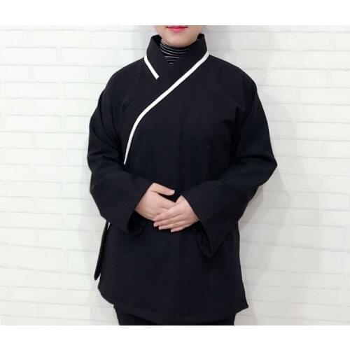 Winter warm Coral fleece taoist KUNG FU taoism suits martial arts uniforms dobok tai chi taiji clothing sets black/blue