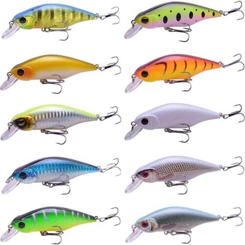 10Pcs/lot Fishing Lures Set Minnow Crank 90mm 11g Balance System High Quality Hard Bait Wobbler Crankbait Fishing Tackle