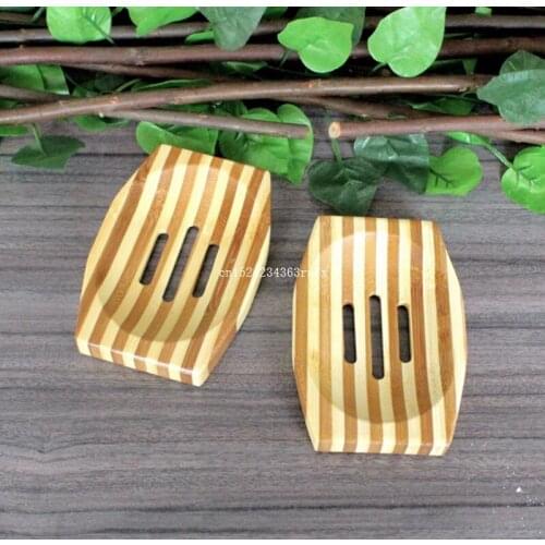 100pcs Wooden Soap Dishes Natural Wood Soap Box Bath Holder Trapezoid Soap Dish Soap Ecological Care Wholesale