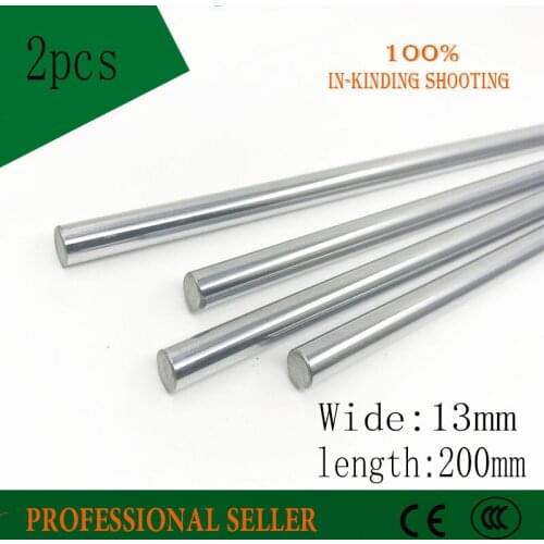 2pcs 13mm 13x200 linear shaft 3d printer 13mm x 200mm Cylinder Liner Rail Linear Shaft axis cnc parts 13*200mm
