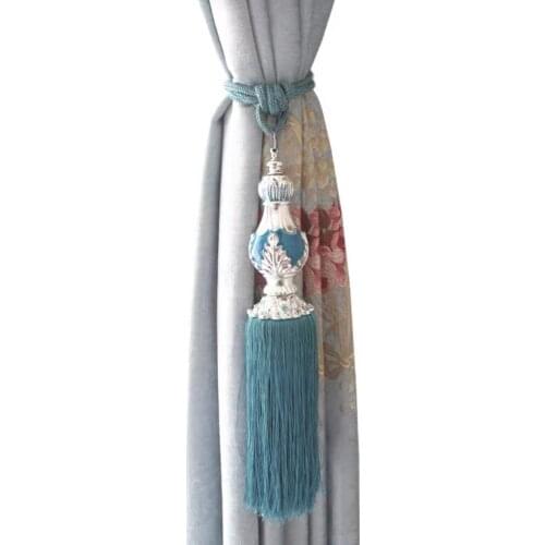 2Pcs Many colors Curtains Tieback straps European minimalist curtain buckle straps hanging ball Tassel Home Decoration Accessori