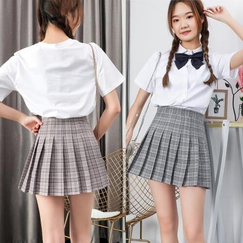 2020 Uniform with Inner Shorts Underpants for Badminton Cheerleader Girls A Lattice Short Skirt High Waist Pleated Tennis Skirt