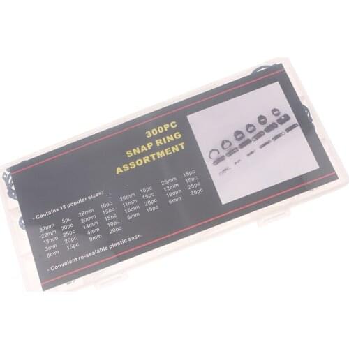 300 Pieces External C-Clips Retaining Ring Snap Rings Assortment Kit 18 Size