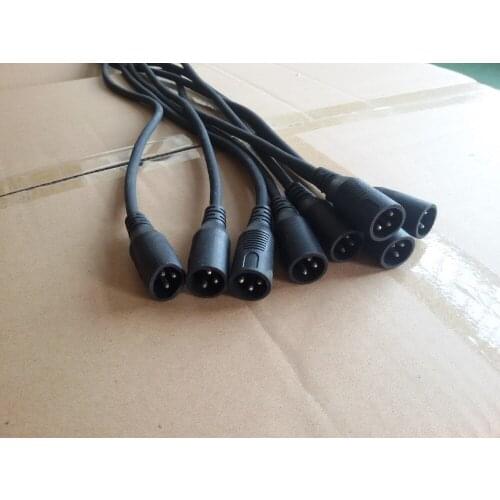 5pcs/lot 10 Meters length 3-pin signal connection DMX cable for stage light accessories for led par moving head light cable