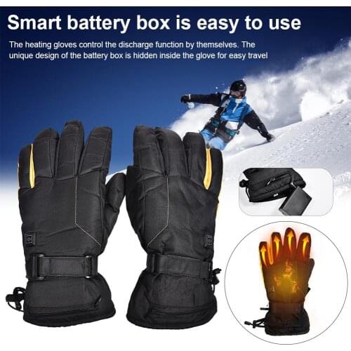 Rechargeable Heating Motorcycle Gloves Three Temperature Level Gloves Motorcycle Gloves Guanti Guantes Moto For Hiking Skiing