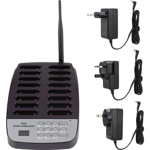 SU-66 1 To 16 Wireless Pager Waiting System Restaurant Queuing Calling System 100-240V High Receiving Sensitivity Stylish Design