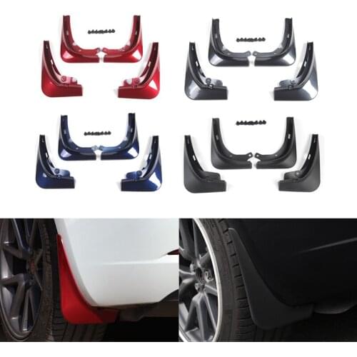 1 Set Car Decor Accessories for Tesla Model 3 2021 Car Splash Guards Fender Mudflap Mud Flaps Car Front Rear Wheel Mudguards Kit
