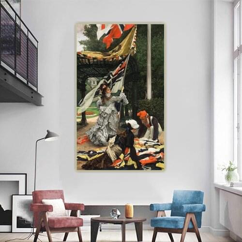 Citon James Tissot《Still on Top》Canvas Art Oil Painting Artwork Print Poster Picture Wall Decor Home Living Room Decoration