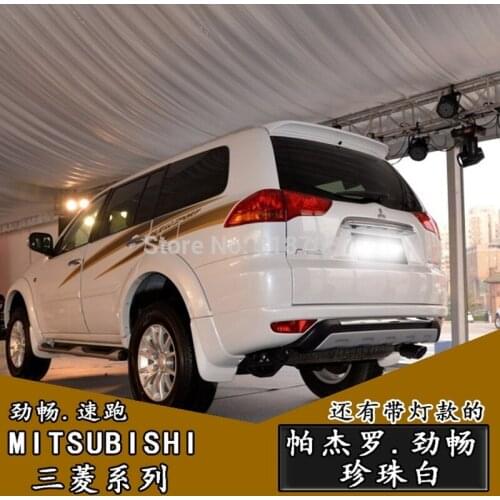 For Mitsubishi Pajero Sport Spoiler 2008-2016ABS Plastic Unpainted Color Rear Roof Spoiler Wing Trunk Lip Boot Cover Car Styling
