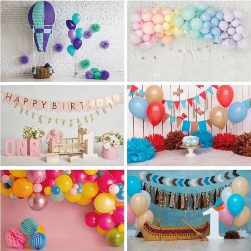 Yeele Customized Baby Shower Backdrops Props Balloons White Brick Wall Photo Photocall Background For Photo Studio Shoot Decor