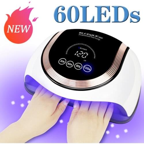 UV LED Nail Lamp for Manicure with LCD Display Touch Powerful Nail Dryer 4 Timer Nail drying Lamp for Nail Art Salon Tools