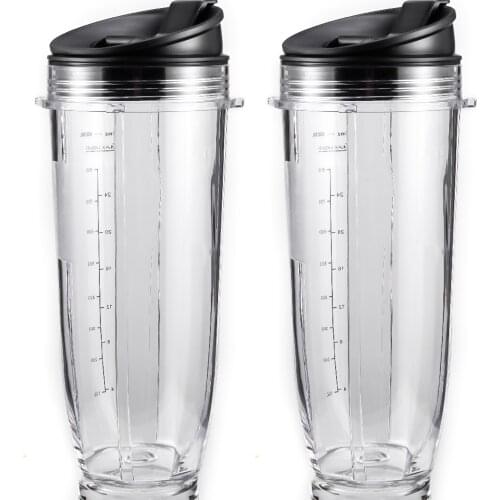 GENNISSY TOOLACC BL480 Blender Replacement Parts 2 Pack 32OZ Cup for Seal Lids Compatible for Nutri Ninja Pro Series Auto-iQ