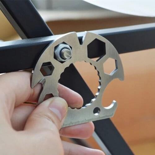 Multi Card Tools Semicircle Tool Multifunctional Bottle Opener Wrench Screwdriver Rope Cutter Mini EDC Pocket Tools Outdoor Tool